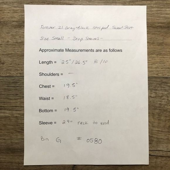 Forever 21 Pull Over Sweater/ Sweatshirt Gray and Black Stripes Size Sma… - Picture 6 of 7